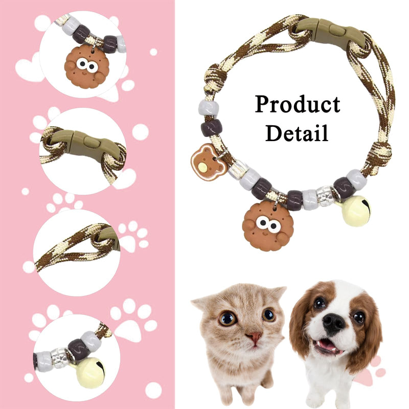 Breakaway Cat Collar with Bell Adjustable Length Collar for Small Dog & Cat(Black) Black - PawsPlanet Australia