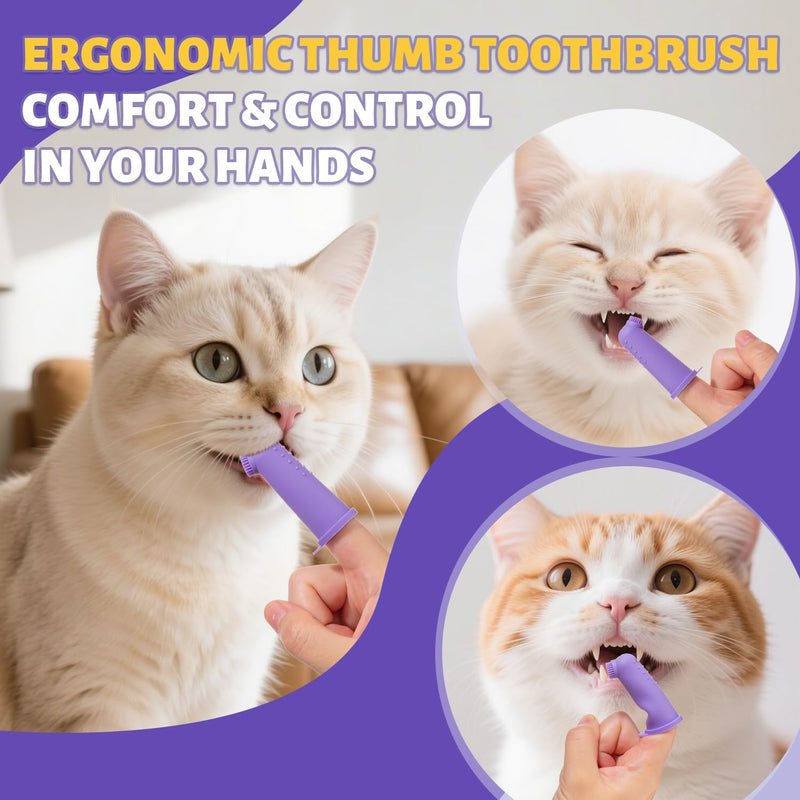 Cat Toothbrush and Toothpaste Kit - Includes Toothpaste (Coconut Chicken 2.5 oz.) Soft Brush, Finger Brush - Provides Safe and Effective Oral Care for Kittens and Adult Cats Coconut Chicken 0.83 Ounce (Pack of 3) - PawsPlanet Australia