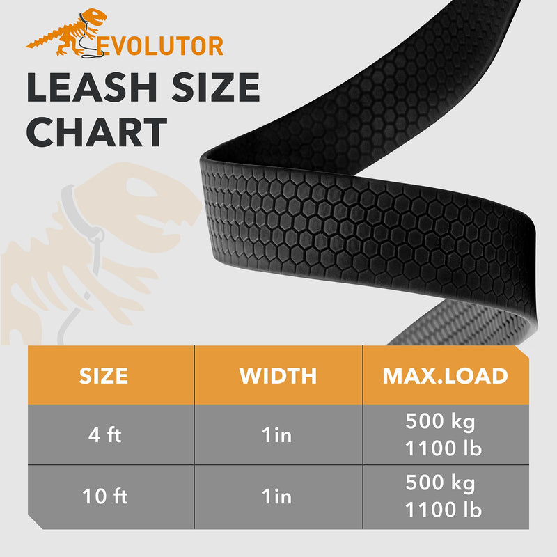 COLLAR Evolutor Extra Heavy Duty Dog Leash 4 Ft - Durable for Large, Medium and Small Dogs - Strong for Large Breeds - Walking (Black) 4 Ft x 1 in Black - PawsPlanet Australia