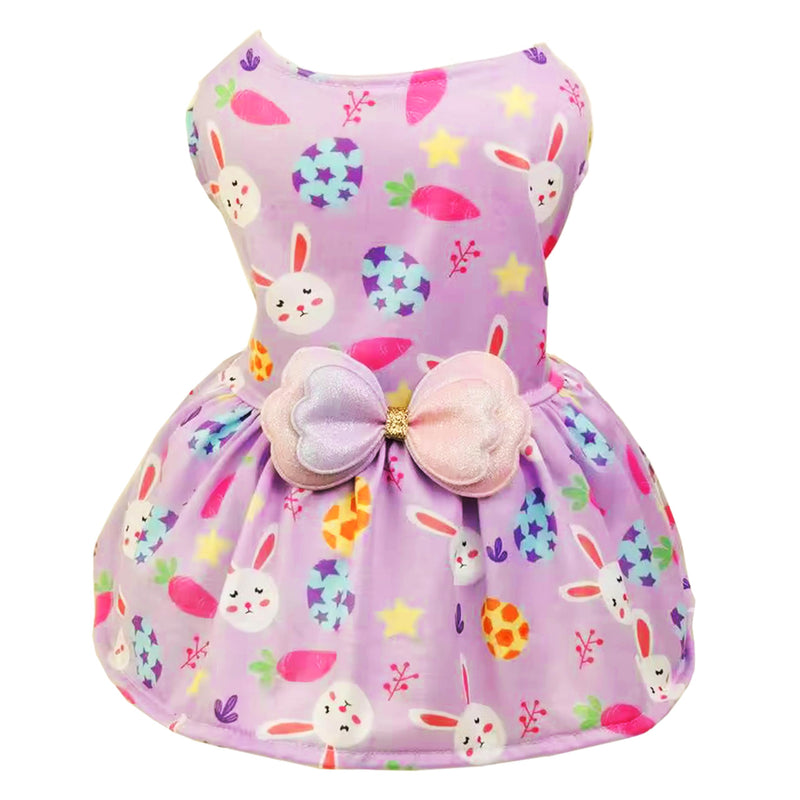 Easter Day Dog Cat Dress, Holiday Bunny Easter Eggs Carrots Dress Outfits Skirt for Small Boys and Girls Puppies Pets Doggie Easter Day Medium - PawsPlanet Australia