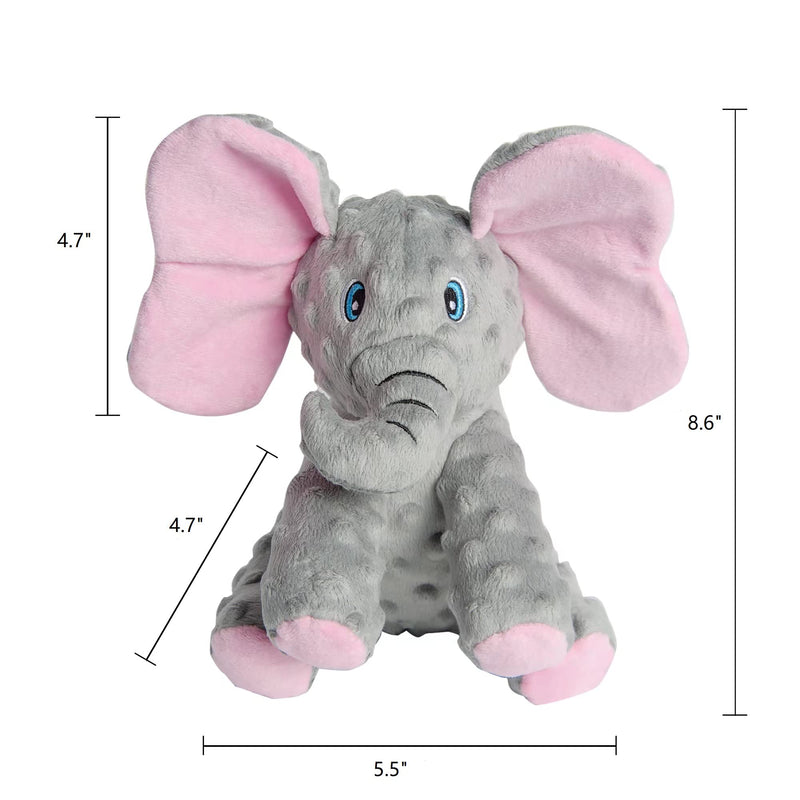 DODODOLA Dog Toys Puppy Toys Cute Squeaky Elephant Dog Toy with Crinkle Paper Stuffed Plush Animal Dog Toys to Keep Them Busy for Small Medium Large Dogs - PawsPlanet Australia
