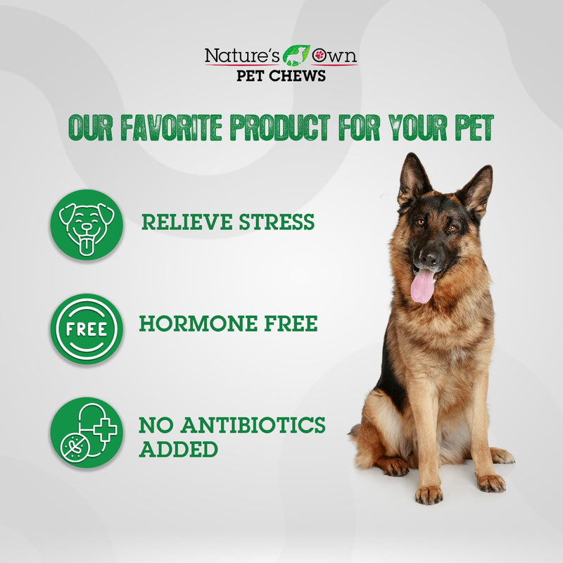 Nature's Own Pet Chews Pet Chews Smoked Moo Moo Cheeks 8 oz - Nature's Own Pet Chews Bag Treat - 100% Natural Made with Soft, Thick, Digestable Beef - Pack of 2