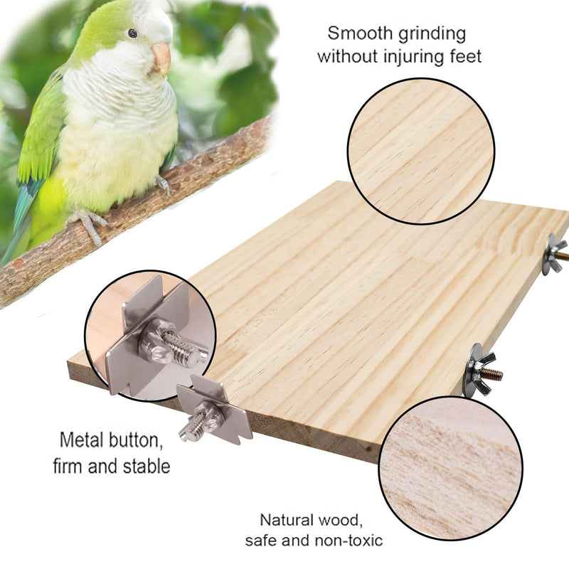 Bird Perch Platform Stand,Wood Perch Bird Platform Parrot Stand Playground Cage Accessories for Small Anminals Rat Hamster Gerbil Rat Mouse Lovebird Finches Conure Budgie Exercise Toy - PawsPlanet Australia
