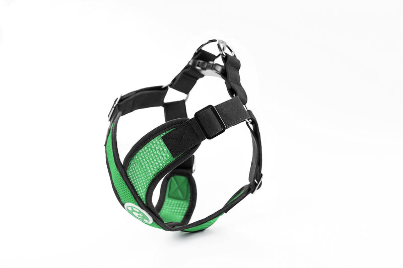 Gooby - X Harness, Small Dog Choke Free Step-in Harness with Synthetic Lambskin Soft Strap, Hunter Green, Large Large chest (17-20") - PawsPlanet Australia