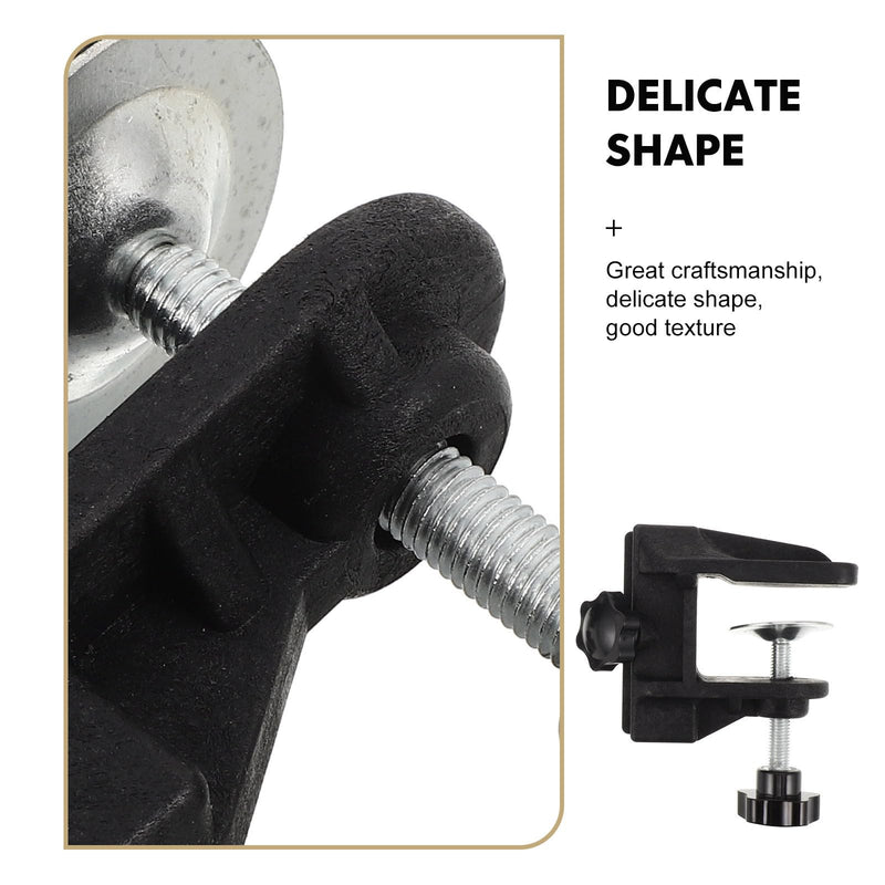GLEAVI Black Pet Grooming Iron Clips for Cat Grooming, 2 Pieces, for Improved Stability and Space Optimization, for Grooming Table Arms, for Salon and Home Use
