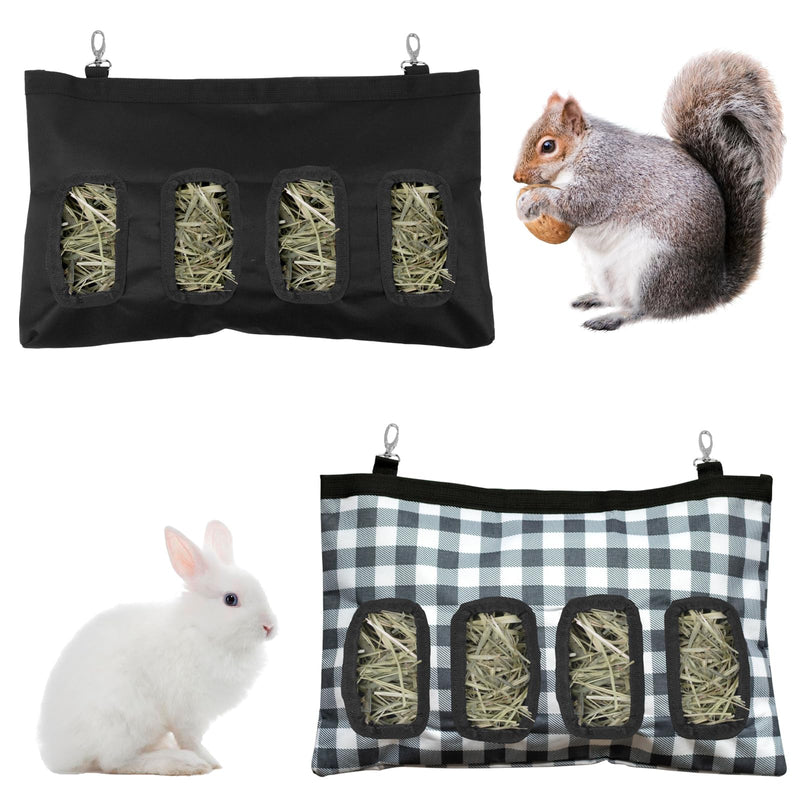 Rabbit Hay Feeder Bag, Guinea Pig Hay Feeder Storage, Rabbit Hay Bag, Guinea Pig Hay Feeder,18in X11 in Small Animal Feeder Bag,600D Oxford Cloth Fabric, 4 Holes Guinea Pig Hay Navy blue - PawsPlanet Australia