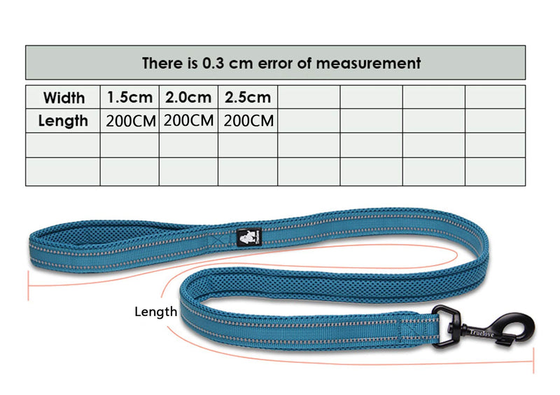 WINHYEPET True Love Dog Leash Nylon Sandwich Fabric Comfort Reflective Safety Washable Dogs Belt Suitable for All Kinds of Dog Breeds Length 200cm Can be Used Together with Harness TLL2112(Purple,S) S Purple - PawsPlanet Australia