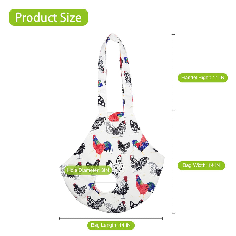 2 Pack Chicken Holder Bag – Chicken Carrier Sling with Handle, Catching Hand Bag for Hen Rooster Poultry Transport, Chicken Medic Bag for Traveling, Hiking, Driving (White+Pink(2Pcs)) White+Pink(2Pcs) - PawsPlanet Australia