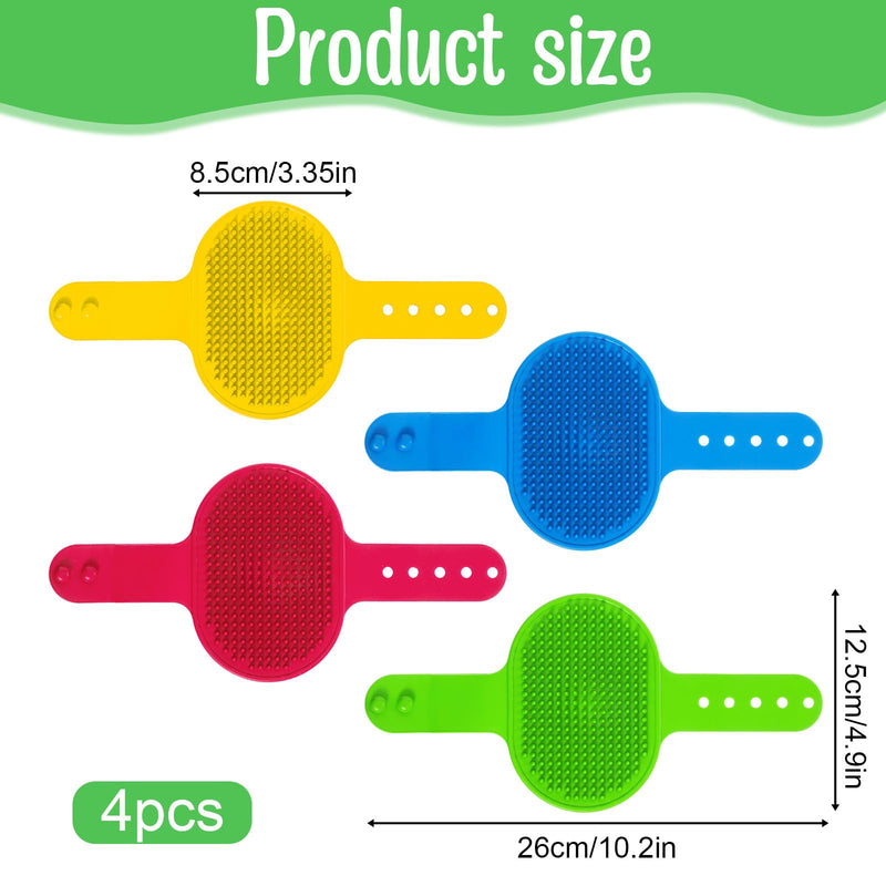 4Pcs Cat Self Groomer for Indoor Cats, Softer Cat Head Scratcher & Face Scratchers, Adjustable Cats Grooming Brush for Climbing Frames & Table Legs, Short/Long Hair Meow Interactive Massager Toy - PawsPlanet Australia