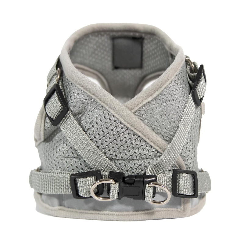 Travel Cat Harness and Leash Set - Adjustable Fit Mesh Cat Harness and Reflective Strap - Comfort Walking Vest for Kitten for Outdoor Walking, Hiking (Small, Grey) Small - PawsPlanet Australia