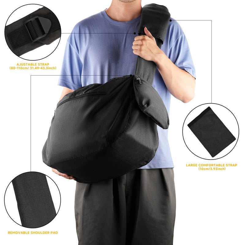 Dog Sling Carrier, ISFORU Pet Sling Bag for Medium Dogs,Fits 5 to 10KG Medium Dog/Cat Sling Carrier, Hands-Free Dog Bag with Adjustable Strap,Pockets and Soft Bottom Mat - PawsPlanet Australia