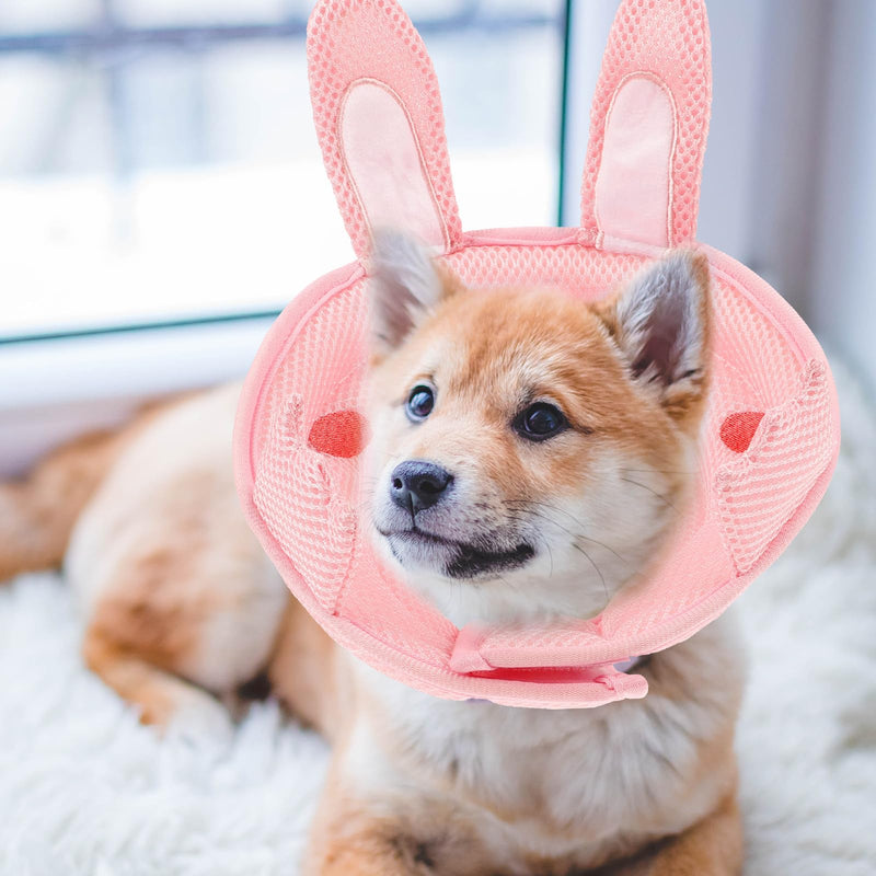 BESPORTBLE Breathable Polyester Cat Collar with Bunny Ears Prevents Licking and Scratching for Post-Surgery Recovery for Kittens and Cats
