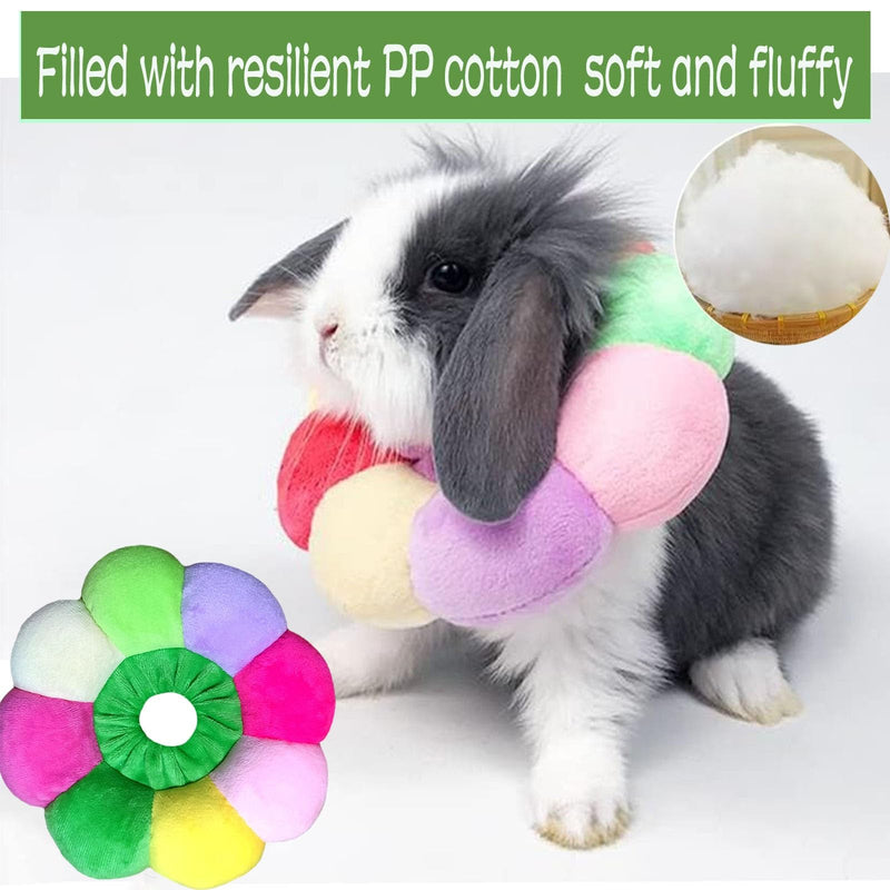 Rabbit Cat Cone Collar Soft,Adjustable Cat Recovery Wound Healing Accessory,Cats Cones to Stop Licking,for Chinchilla,Guinea Pigs,Bunny,Kitten Donuts Collar After Surgery(X-Small) X-Small