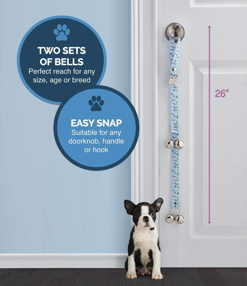 The Original Dog Potty Doorbell, Dog Bells for Potty Training & Puppy Housebreaking, Potty Train Your Dog in Days, Made in America, Bones One Size