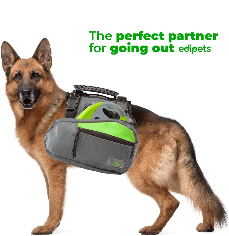 Edipets, Retractable Dog Leash, 5 Meters, Includes Bag Dispenser, Flexible Tape for Training and Walking, for Small, Medium and Large Dogs (Green, 5 Meters) Green/Grey 8 metres