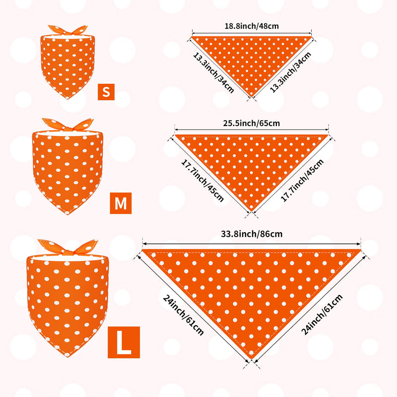 30 Pcs Polka Dot Dog Bandanas for Small Dogs Medium Stitch Dog Bandana Bulk Reversible Print One Side Large Polyester Scarves Party Grooming M - PawsPlanet Australia