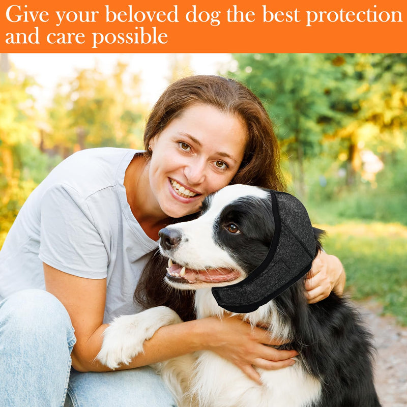 Dog Ear Protectors, Ear Defenders Adjustable Noise Anxiety Protection Comfortable Head Wrap Pet Supplies for Bath Grooming Thunder Firework (M M