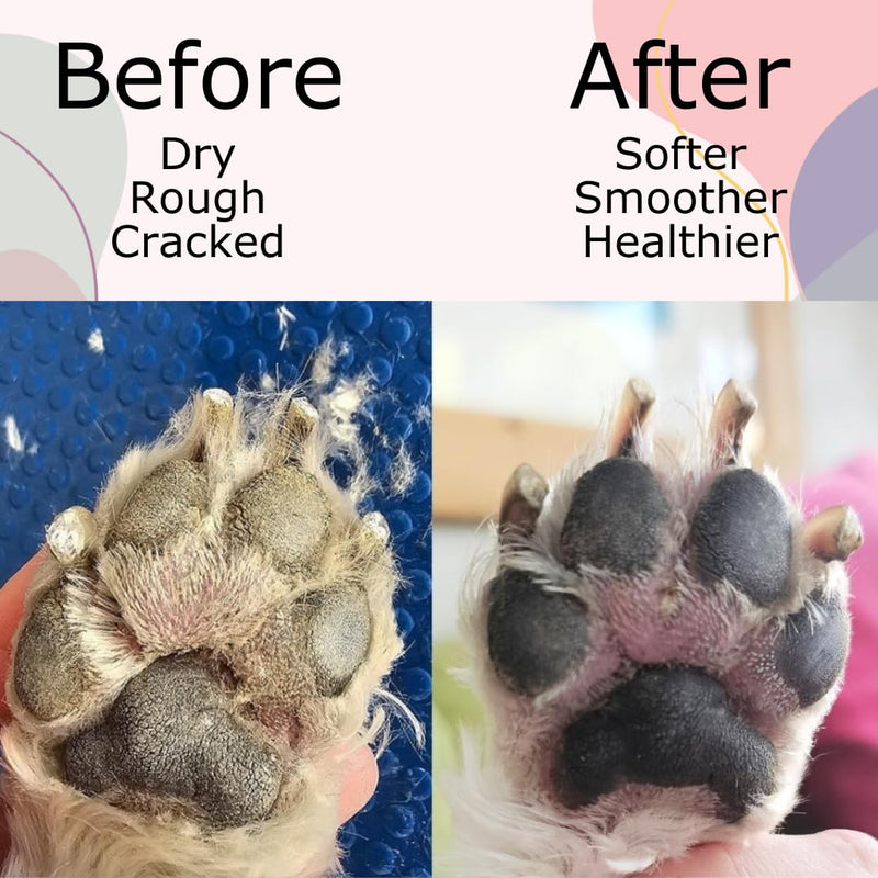 Dog Paw & Nose Balm with Vitamin E - Alcohol Free, Natural Lick-Safe Paw Protector for Cracked Pads & Dry Nose, Softening Vit E Infused Moisturiser for Daily Grooming, 60ml (Large) Large