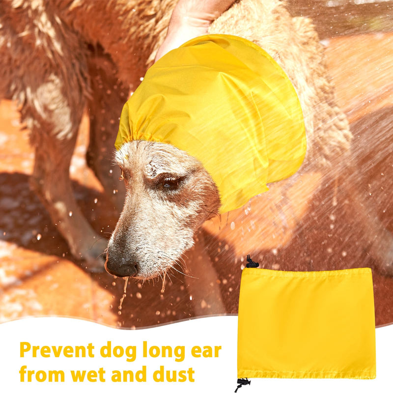 3 Pcs Dog Bath Cap Waterproof Dog Ear Protection Bathing Cap Dog Ears Headband Dog Snood Rain Hat Dog Ear Covers for Bath Dog Ear Wrap for Show Rain, 3 Color - PawsPlanet Australia