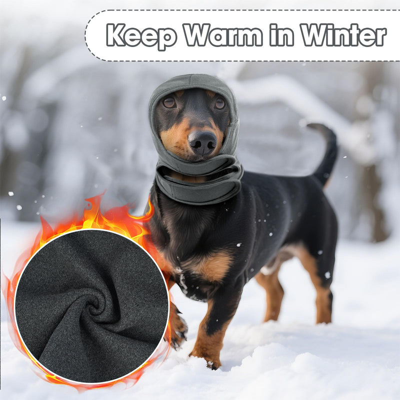 IECOii Dog Snood Ear Protectors,Dog Ear Cover,Dogs Ears Muffs Noise Protection,Dogs EarDefenders,Pet EarHeadband Muffs No Shake Head Wraps for EarHematoma Grooming Firework Force Drying,Grey,S Small（Neck circumference:11.8") Grey