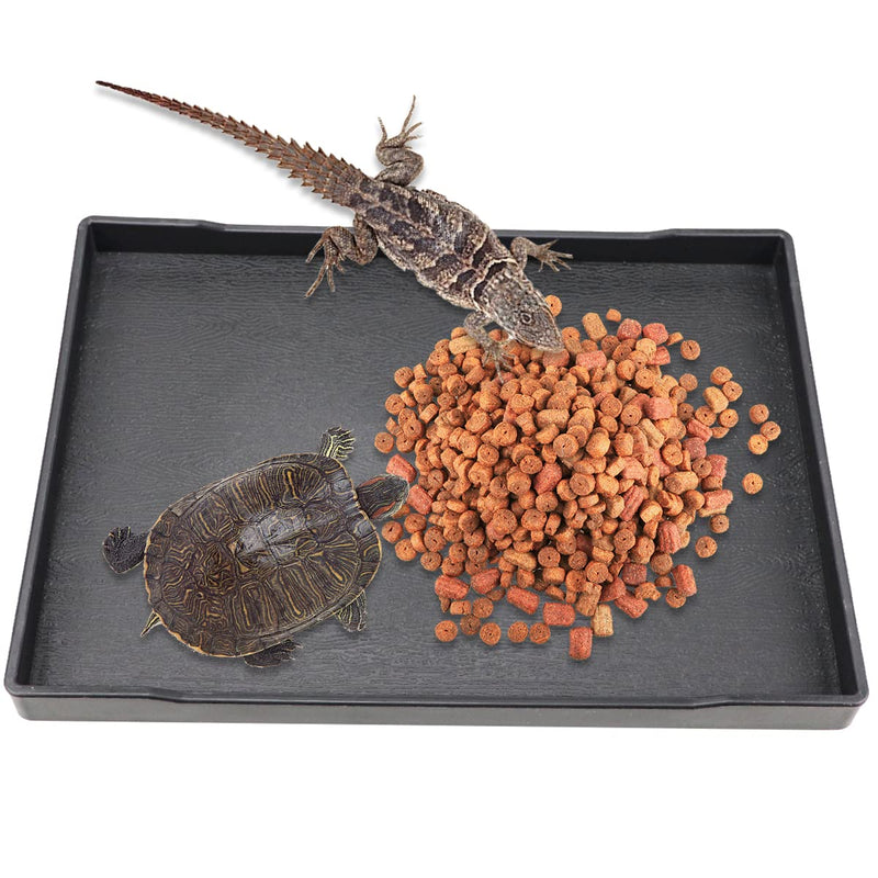 YOLUFER Reptile Food Water Bowl Plate Dish for Tortoise Crawl Pet Drinking and Eating Hallow Water Dish for Reptiles Size3-L - PawsPlanet Australia