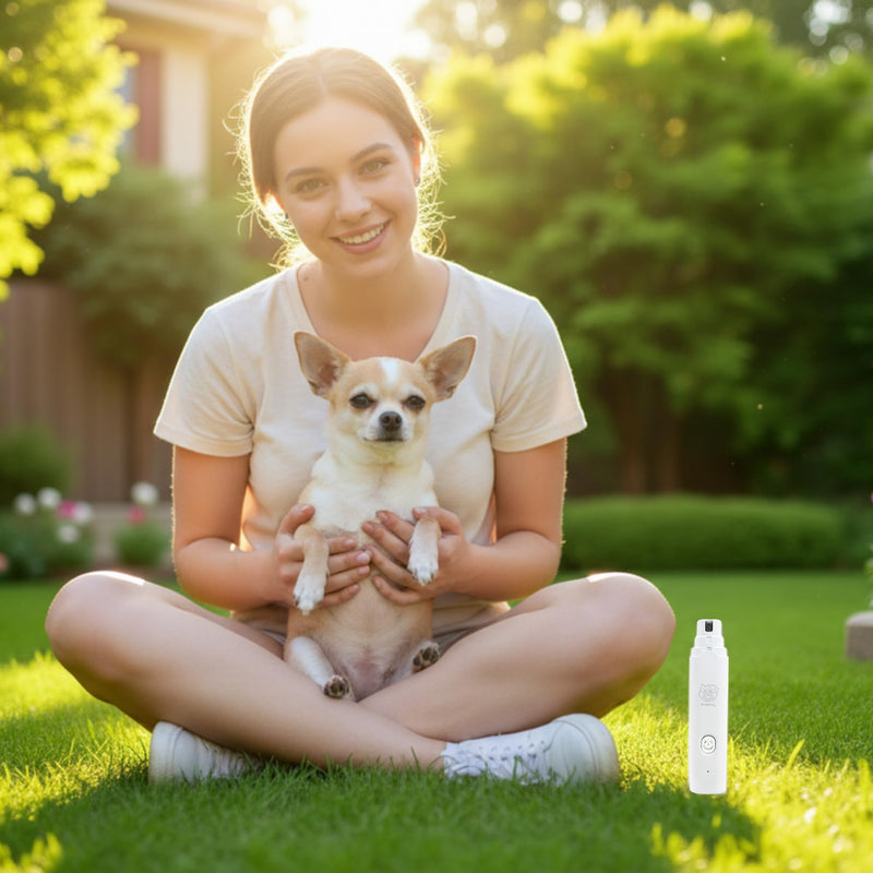 Dog Nail Grinder– Professional 2-Speed Electric Rechargeable Pet Nail Trimmer Painless Paws Grooming & Smoothing for Small Medium Large Dogs and Cats (White) - PawsPlanet Australia