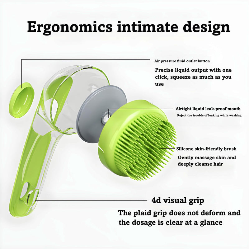 6Pcs Dog Bath Brush Set with Soap Dispenser - Cat Brush & Dog Toothbrush Kit | Silicone Pet Bathing Supplies for Washing, Shower & Shedding | Includes Finger Toothbrush, Scrubber for Small Breed Green - PawsPlanet Australia