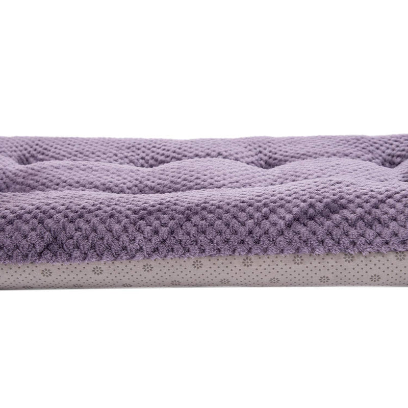 WONDER MIRACLE Fuzzy Deluxe Pet Beds, Super Plush Dog or Cat Beds Ideal for Dog Crates, Machine Wash & Dryer Friendly (23" x 35", L-Grape Purple) 23" x 35" - PawsPlanet Australia