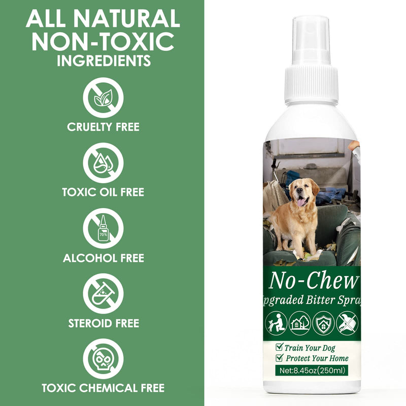 Bitter Apple Spray for Dogs 250ML - No Chew Spray for Cats to Prevent Scratching, Dog Repellent & Anti Chew Spray to Stop Dogs from Chewing Furniture, Pet Training Aid Green - PawsPlanet Australia