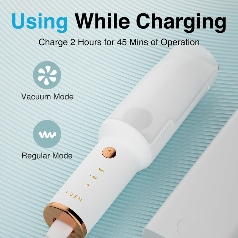 Baby Hair Clippers with Vacuum, Quiet Hair Trimmers for Kids, IPX7 Waterproof Rechargeable Cordless Haircut Kit for Baby Children Infant White Vacuum - PawsPlanet Australia