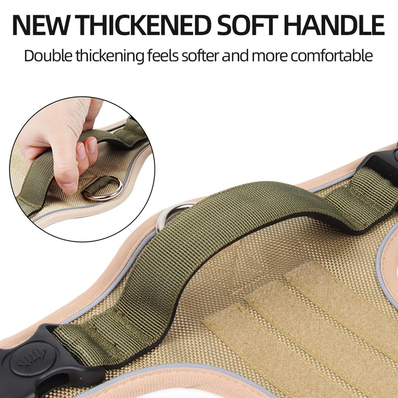 Dog Harness with Handle Tactical Large,No Pull Adjustable Reflective Military Dogs Vest for Labrador Retriever,Husky, German Shepherd Dog (Sky Blue, X-Large) Sky Blue - PawsPlanet Australia