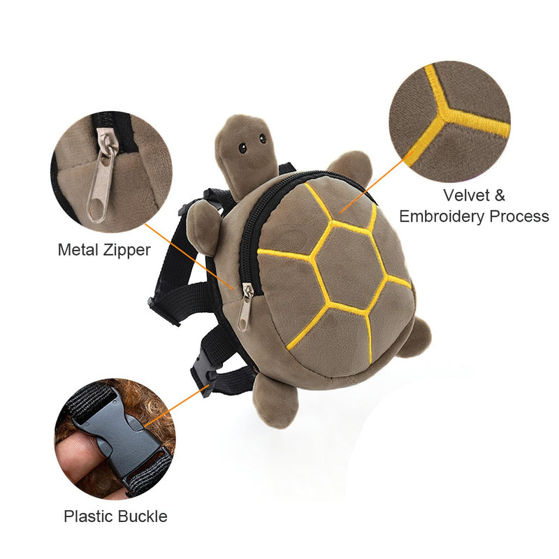 Dog Backpack Harness Puppy Self Carrier Bag Adjustable Pet Saddle Bag with D-Ring for Camping Hiking Daily Walking, Brown - PawsPlanet Australia