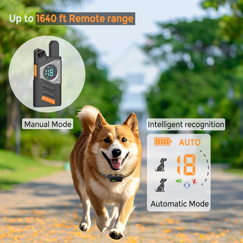 RuffStyle Dog Training Collar – Shock & No Shock Options, Manual Remote + Automatic Mode, Adjustable for Small, Medium & Large Dogs - PawsPlanet Australia