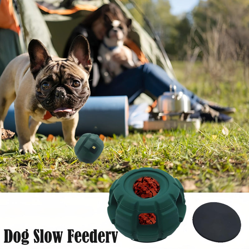 Ysnzaq Toy for Dogs, Edible Grade Silicone Material with Safe, Easy to Clean, Fillable Dog Food Chew Toys, Dark Green（2nd Generation） - PawsPlanet Australia