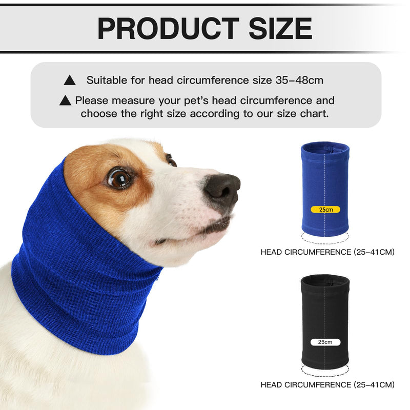 XdealCozyxc 2 Pcs Dog Ear Defenders, Dog Snood Ear Protector, Pet Cat Dog Firework Calming Earmuffs for Wearing in Bathing Grooming Waterproof Reducing Noise