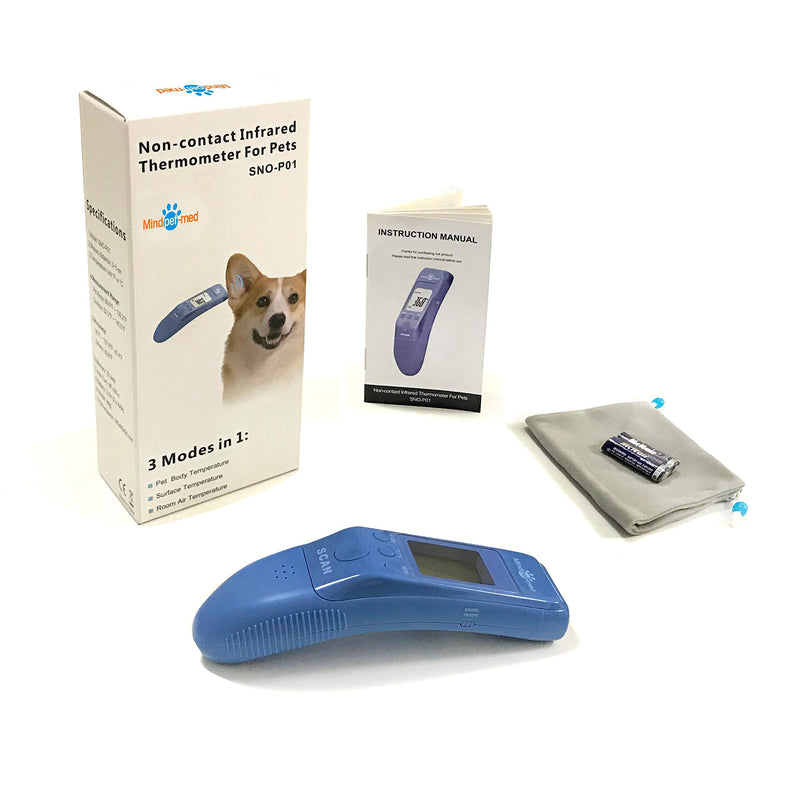 Non-Contact Pet Thermometer for Dogs, Classic Fast Clinical, 3 Modes (Body, Object Surface, Room), Body Modes Accurately Measure Pets' Ear Temperature, Mute
