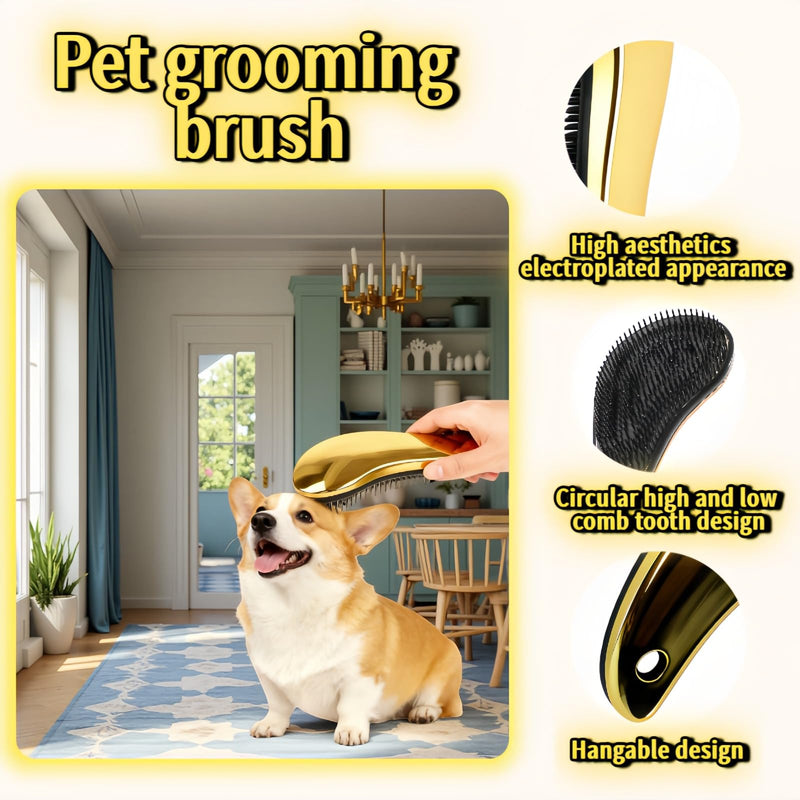 Pet Grooming Glove & Brush 2-in-1 - Gentle Deshedding, Detangling, and Massage for Cats/Dogs, Reduce Shedding & Hairballs, Wet/Dry Use?Ergonomic Massage Deshedding Tool - PawsPlanet Australia