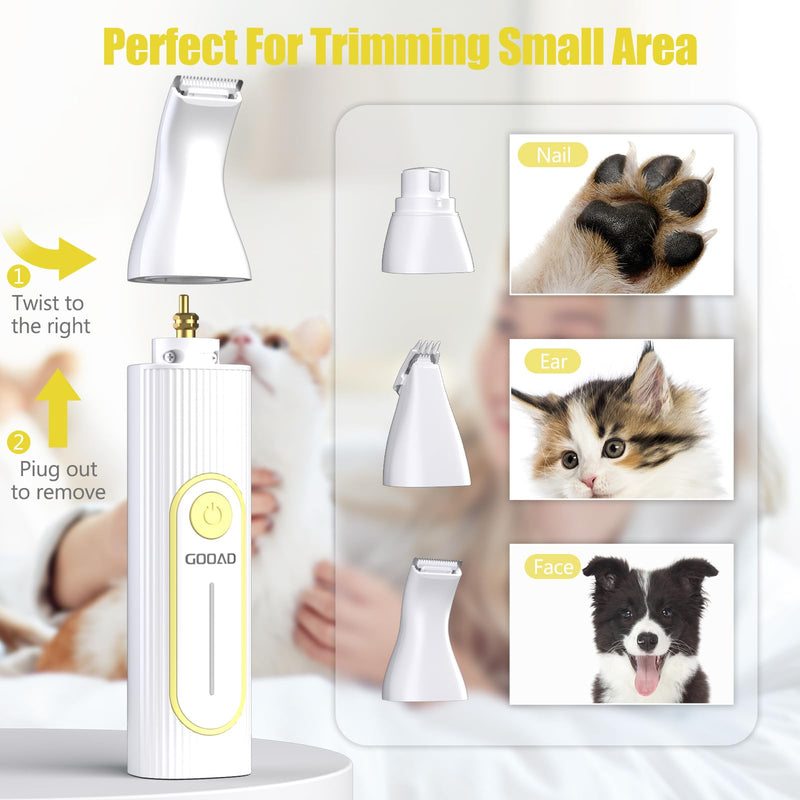 Dog Clippers for Grooming,Dog Grooming Kit for Heavy Thick Hair&Coats/Low Noise Rechargeable Cordless Pet Shaver with Paw Trimmer Nail Grinder/Hair Trimmer for Small & Large Cats Black - PawsPlanet Australia
