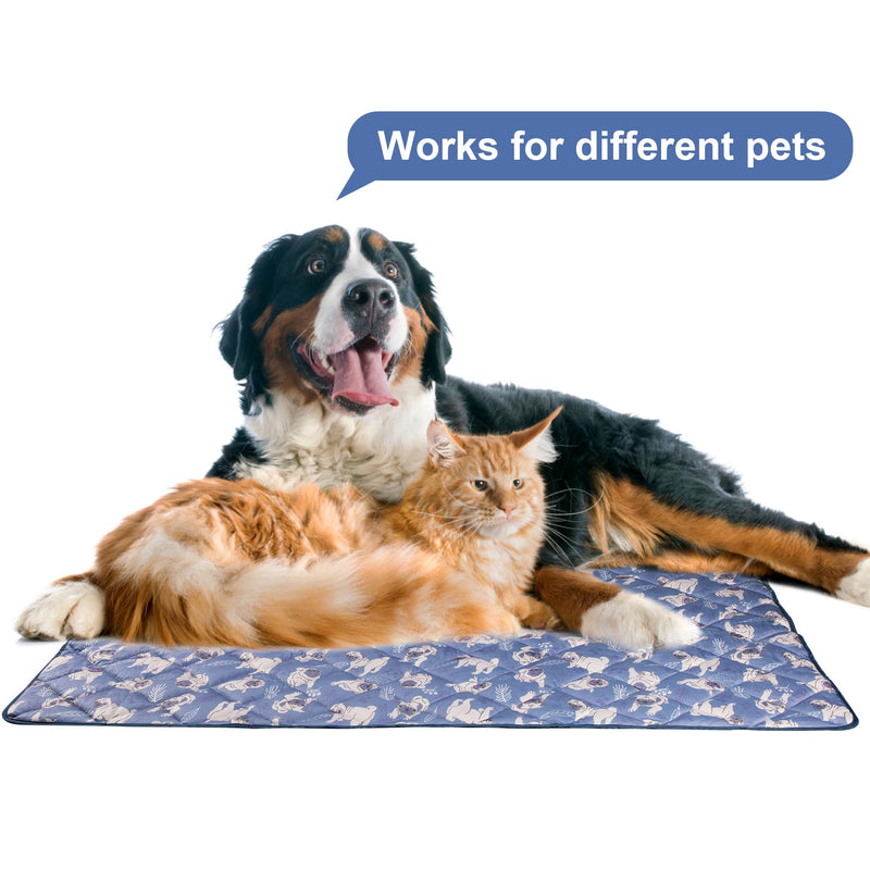 Dog Cooling Mat, Washable Dogs Cats Pet Non-Toxic Cooling Pads Summer Sleeping Kennel Mats，Pet Self Cool Ice Blanket for Indoor & Outdoor Dog Beach Essentials Large Large(40*55) - PawsPlanet Australia