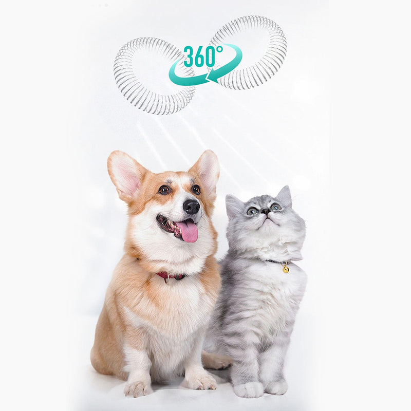 Handheld Massager for Dogs Cats, Massage Brush Automatic Grooming Tools, Pets Head Massager with Deep Tissue Kneading for Stress Release, Hair Removal (Gray)