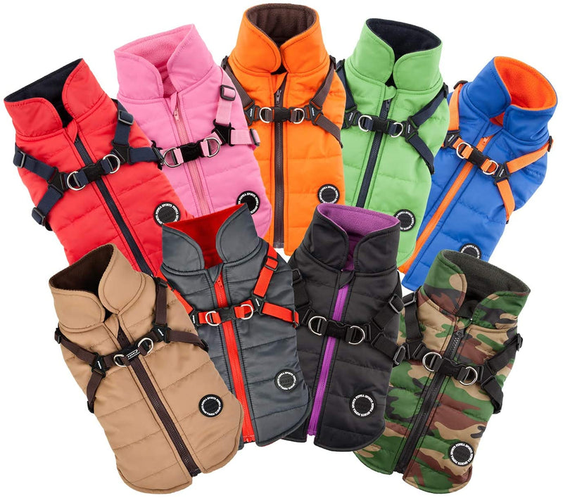 Puppia Authentic Mountaineer II Winter Vest, XX-Large, Red