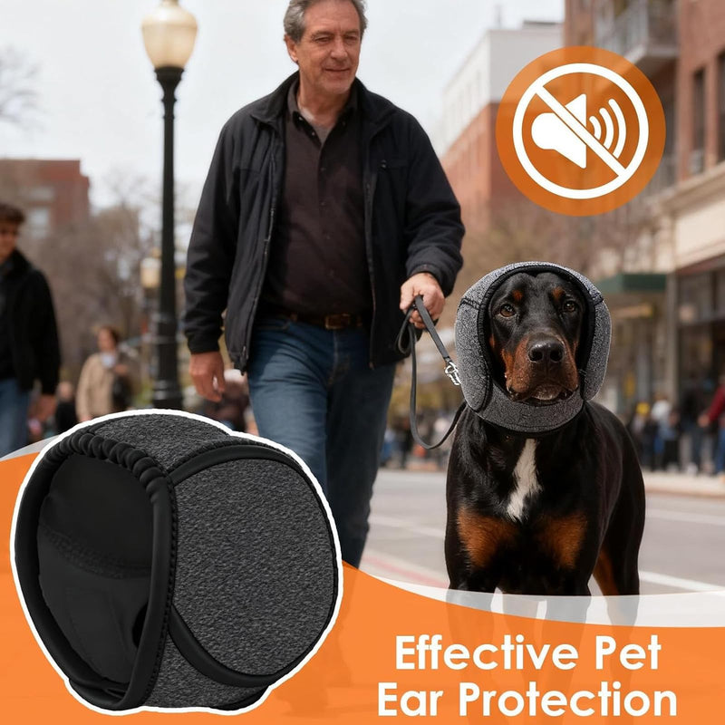 Dog Ear Muffs with Noise Cancellation, Ear Protection for Dogs, Ear Protection Dog, Dog Swimming Caps, Elastic Ear Protection for Dogs, for Noise Blocking, Calming, Winter, Bathing, Drying M