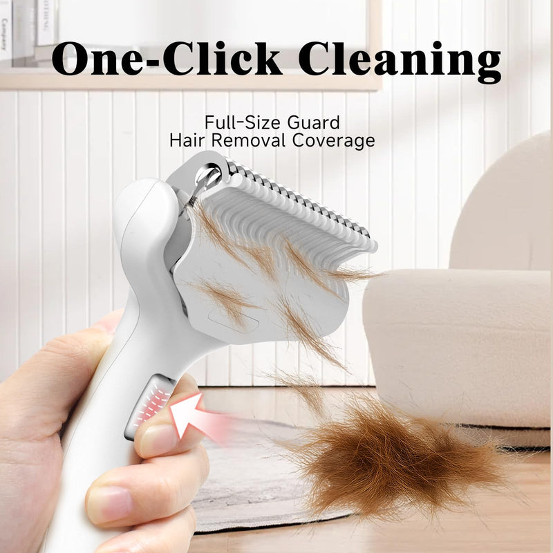 Pet Steam Brush for Dog & Cat – 3-in-1 Spray Hair Removal Comb for Shedding & Grooming, Softens Fur & Reduces Static – Water Brush for Long & Short Coats, Bath-Hating Pets, Includes Waterless Shampoo 7.8″-121ML - PawsPlanet Australia