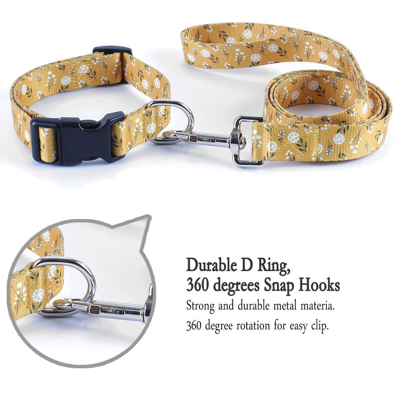 2PCS Cat Dog Floral Collar and Leash Set Pet Gift Adjustable Dogs Flower Collars for Small to Large Pets (X-Large) XL (19"-26") - PawsPlanet Australia