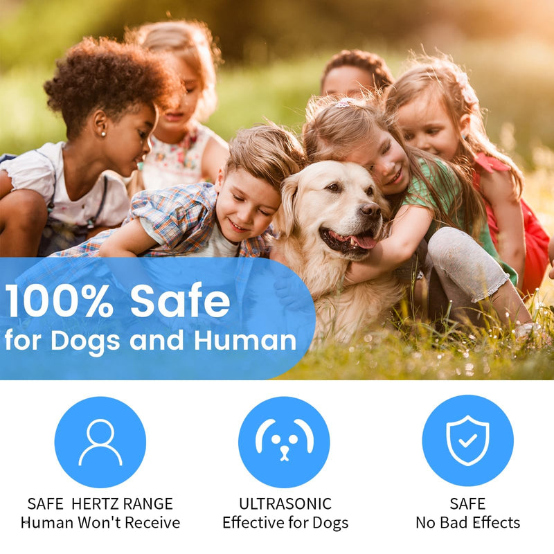 Dog Bark Deterrent Devices,Multi-Functional Anti Barking Device for Dogs Up to 30 Ft Effective Control Range,3 Modes & LED Light Ultrasonic Dog Trainer,Safe for All Small & Medium Dogs white - PawsPlanet Australia