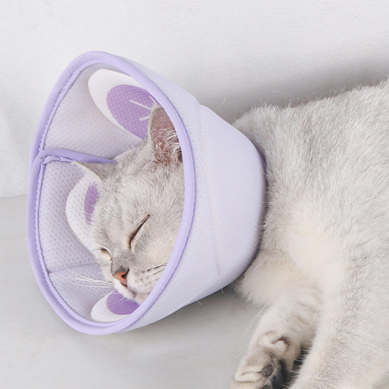 Cat Cone Soft Mesh, Cat Cone Collar Soft Adjustable, Recovery Collars for Dogs, Cat Cones to Stop Licking, Cat Recovery Collar for Rehabilitation Wound Healing