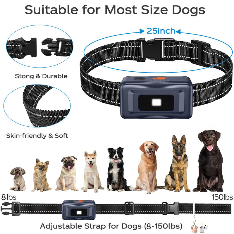 Dog Training Collar, 1400 Yards Remote with Full Color LCD Display, 3 Effective Training Modes with Tricolor LED Dog Locator Light, Waterproof E-Collar, Fits 8-150 lbs Dogs - PawsPlanet Australia