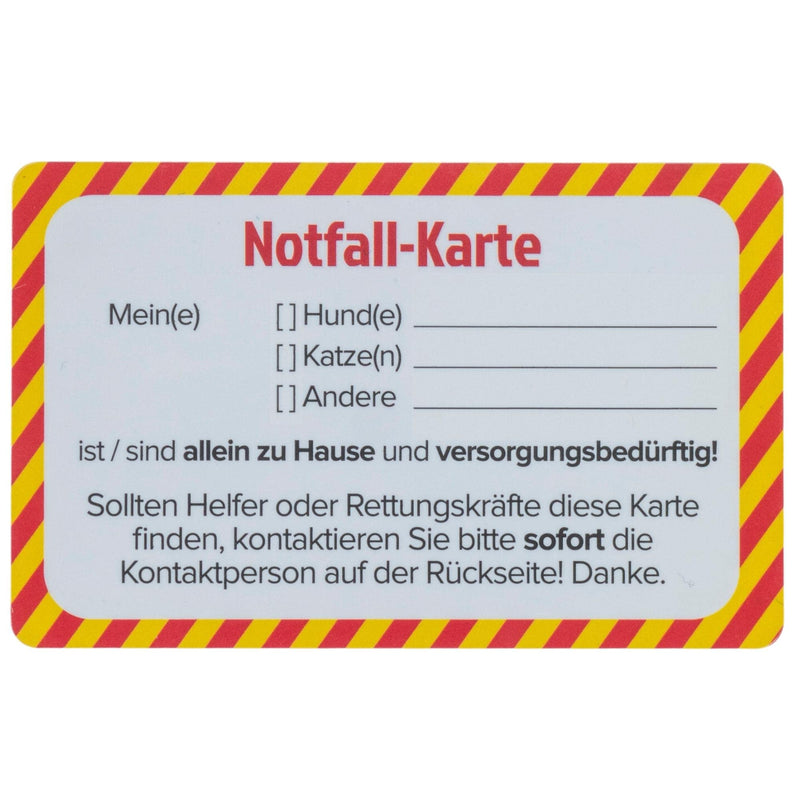 Pet Emergency Card - Emergency ID for Dogs & Cats - Waterproof - Credit Card Size, for Wallet, Car, Keychain, Set of 5 Safety Gadget for Pets Credit Card Size