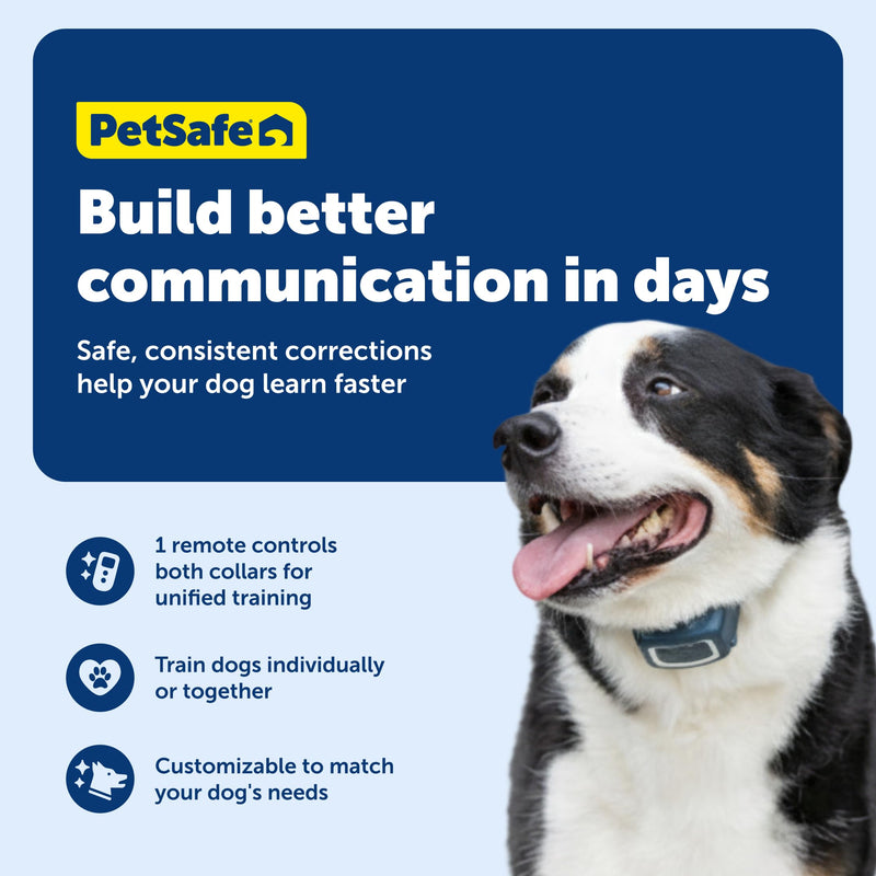 PetSafe Pro Trainer Add-A-Dog Collar - Waterproof & Rechargeable Remote Behavior Training Collar - Double Pairing Compatible for Multi-Pet Households - Small/Medium Little Dog (Lite) - PawsPlanet Australia