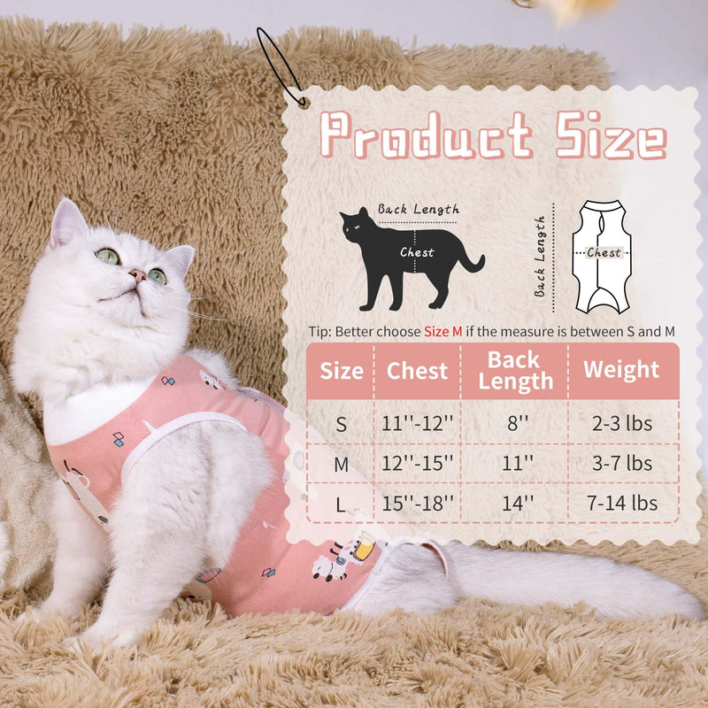 2 Pack Cat Spay Recovery Suit Female, Breathable Cat Onesie for Cats After Surgery Female, Kitten Surgery Recovery Suit for Abdominal Wounds Medium Alpaca + Dinosaur - PawsPlanet Australia